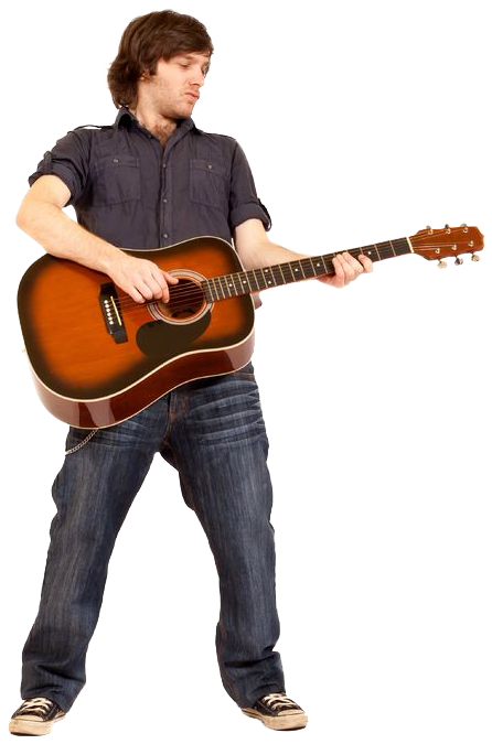 Man Playing An Acoustic Guitar
